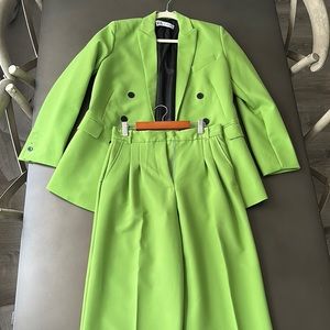 Zara green suit